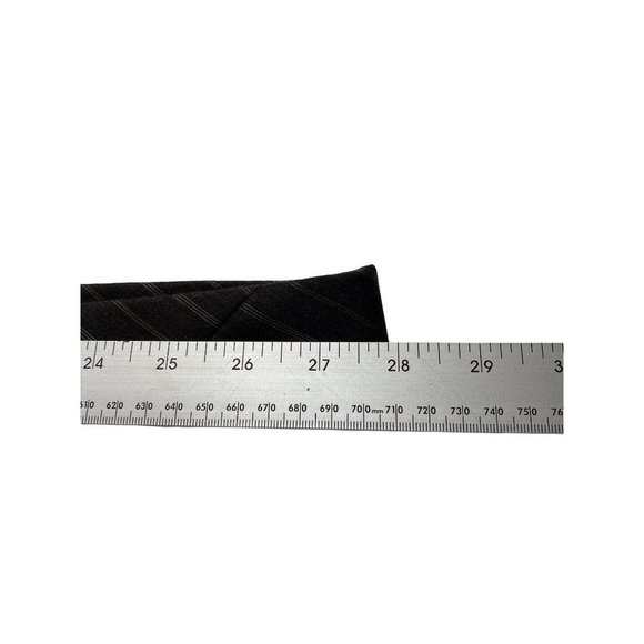 GIORGIO ARMANI Grey Cross striped 35% Silk,56% Lana Wool Tie Men's - Picture 8 of 8